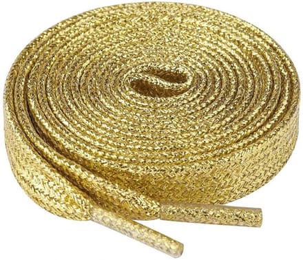 The Kicks Don® Glitter Veters - Goud - Plat 130CM