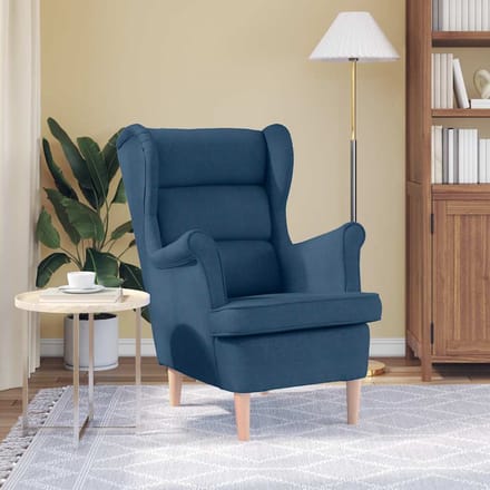 vidaXL - Fauteuil - 74x84x100 - cm - stof - blauw