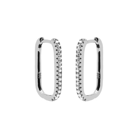 Karma Oorringen square hoop strass