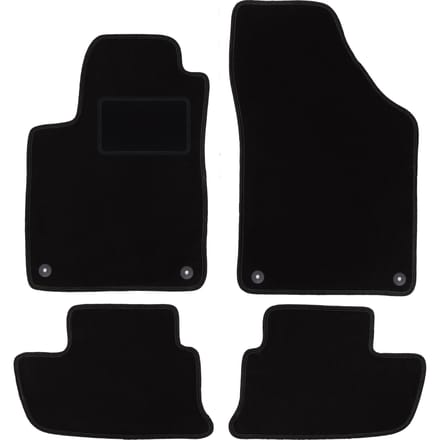 Zwarte veloursmatten voor: Peugeot RCZ coupé (2010-2015)