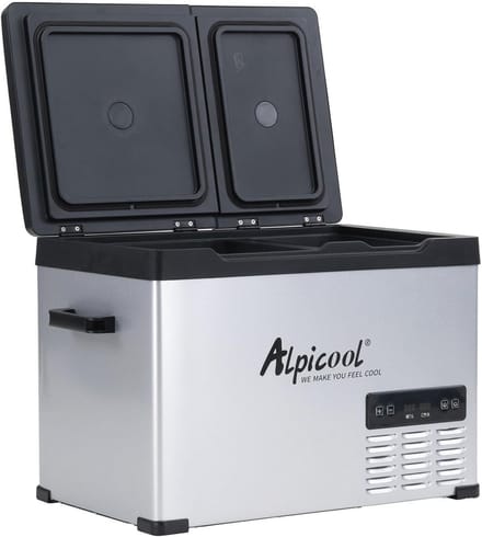 40L Elektrische Compressor Koelbox - Mini Koelkast voor Auto, Vrachtwagen en Thuis, Dubbele Temperatuurregeling
