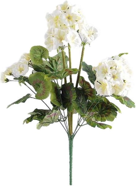 Kunstbloem geranium 45 cm, wit Buitengewoon de Boet