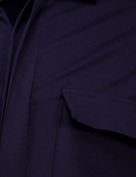 Gentiluomo casual overshirt stretch donkerblauw
