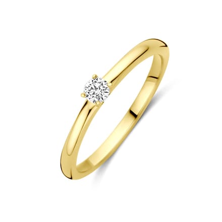 14K Geelgouden Ring Lab Grown Diamant 0.10ct G VS – 4034961