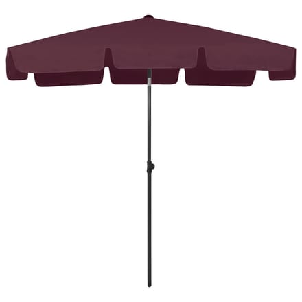 vidaXL - Strandparasol - 200x125 - cm - bordeauxrood