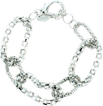 Behave - Grove armband zilverkleur - tijdloos accent - modieuze look