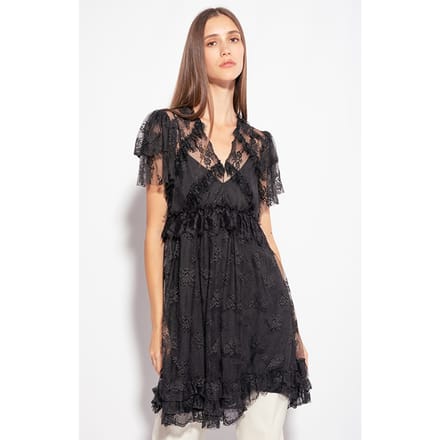 PINKO Angela Abito Pizzo Black Größe: 38 | Minikleider Outlet | Damen | Schwarz