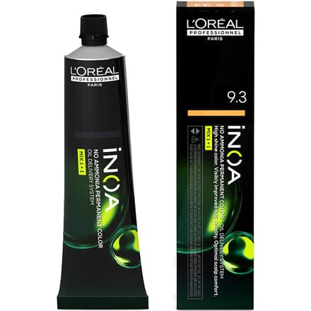 Permanente Kleur L'Oreal Professionnel Paris Inoa Color Nº 9.3 Zeer licht Goudblond (60 g)