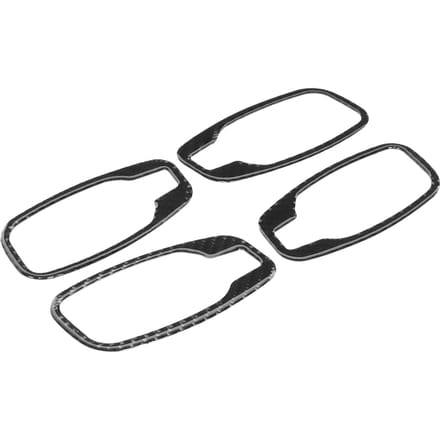 4 stuks Interieur Deurklink Cover Trim Zachte Koolstofvezel Pasvorm voor 5 Serie E60 E61 2006 2010 black