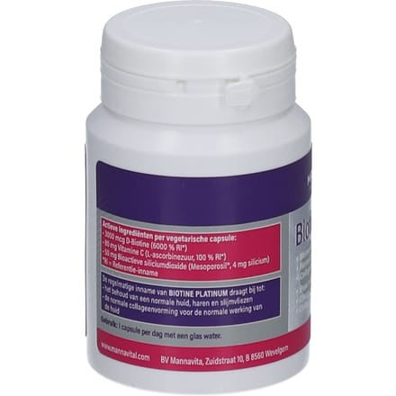 Mannavital Biotine Platinum 60 Gecomprimeerde tabletten