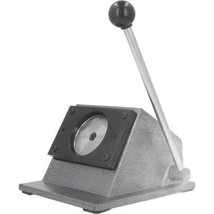 Ronde badgemaker Cirkelvormige stansmachine Roestvrijstalen grafische stansmachine voor papier, leer en PVC