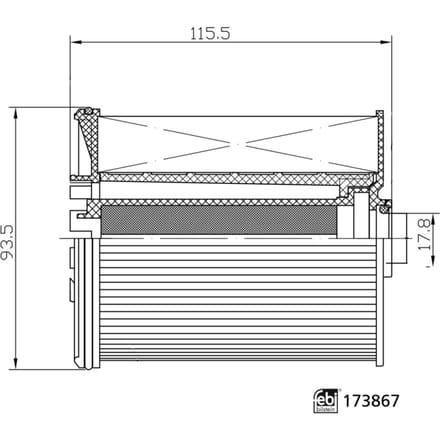 Brandstoffilter FEBI BILSTEIN 173867