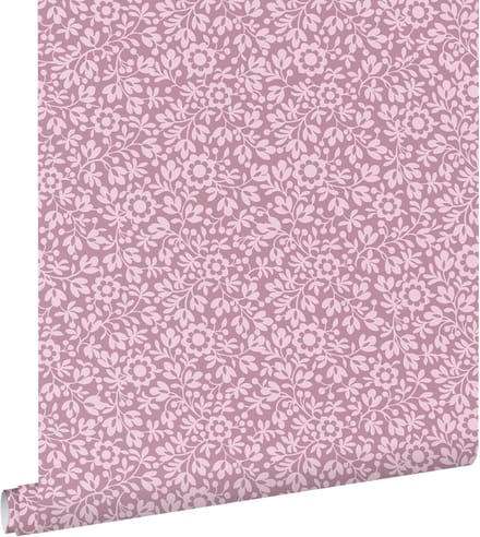 ESTAhome behang bloemetjes paars - 50 x 900 cm - 131675