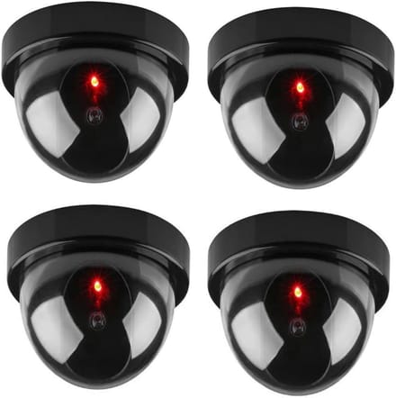 Dummy Camera Set - Nep Beveiliging - Diefstal Preventie - Knipperend LED - 4 Stuks - Zwart