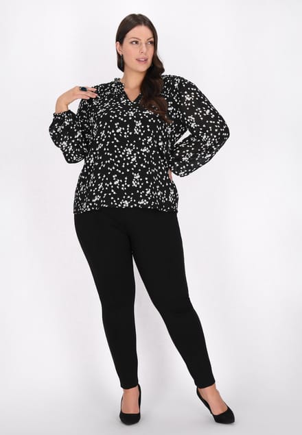 Faina Grote maat blouse vrouwen zwart