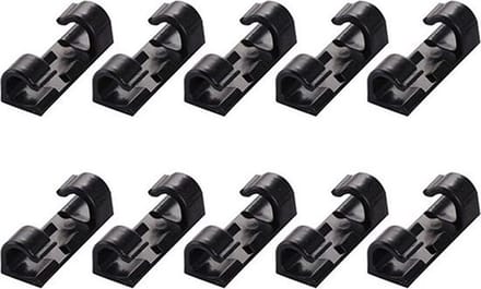 Knaak Kabel Clips - Zelfklevend - Kabelbinder - Zwart - 20 Stuks