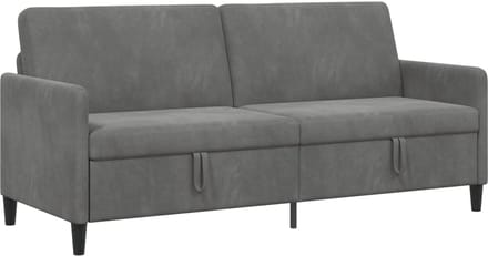 vidaXL - Sofa - met - Opbergruimte - Donkergrijs - 192 - x - 78 - x - 87 - cm - Polyester