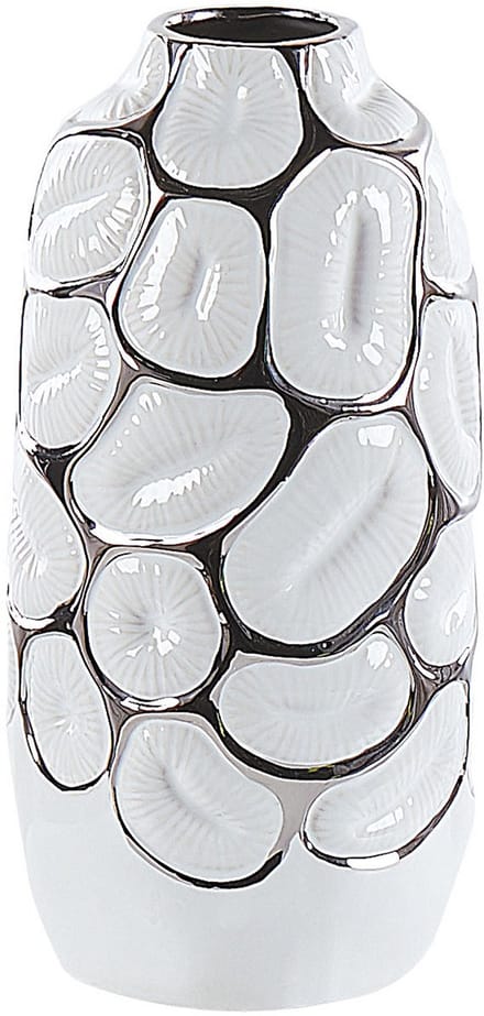 CENABUM - Decoratieve vaas - 28 cm - Wit - Keramiek