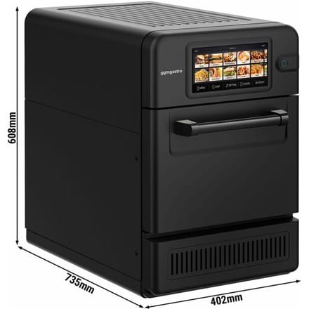 GGM Gastro Speedofen - 3 kW - Schwarz - mit Grill & Mikrowellenfunktion