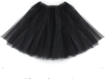 Zwart tutu rokje met voering