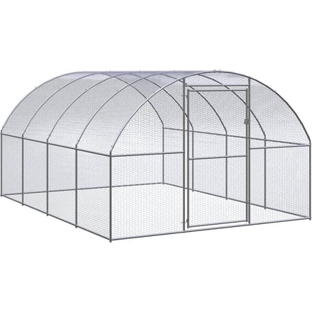 vidaXL - Kippenren - 3x4x2 - m - gegalvaniseerd - staal