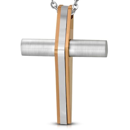 Amanto Ketting Gerdo - 316L Staal - Kruis - 35x25mm - 50cm