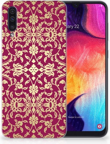 Siliconen Hoesje Samsung Galaxy A50 Barok Pink