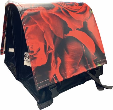 Atelier Du Baj dubbele fietstas bisonyl large LUXE roses 45L