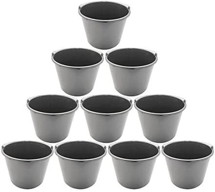 Stabiele Bouwemmer 16L - Multifunctionele Emmer voor Mortel en Water - Set van 10 Stuks