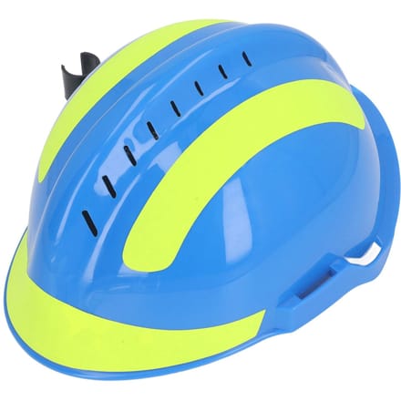 Casque de sécurité rigide réglable doublure résistant à la chaleur absorbant les chocs fendu sécurité construction casque de travail Bleu bleu