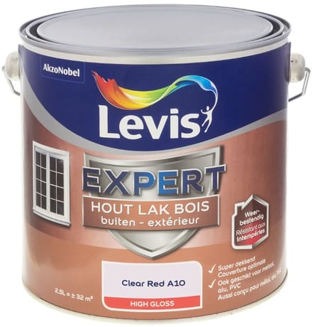 Levis - Expert Hout Lak Buiten High Gloss Mix - Clear Red A10 - Mengverf - 2,5 L