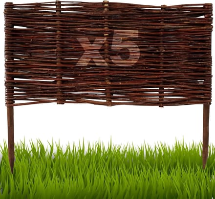 Bedrand wilgenhout - Tuinafscheiding wilg - Gazonrand afscheiding - Handgemaakt natuurproduct - 40x60 cm
