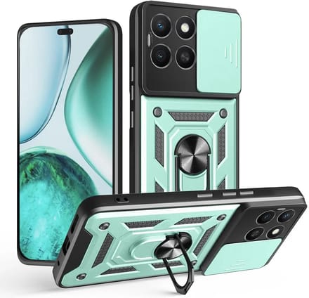 Hoesje geschikt voor HONOR X8c - Techsuit Camshield Back Cover - Groen