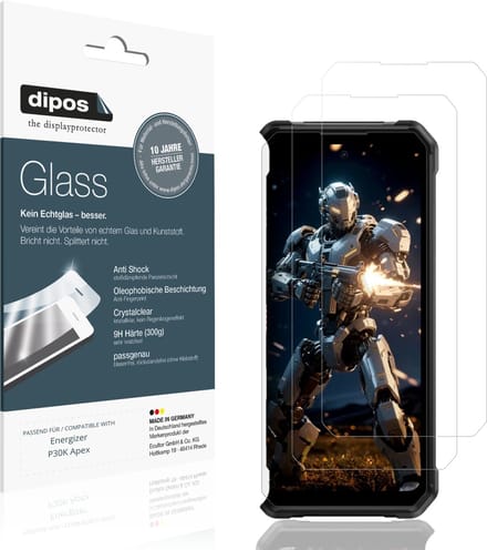 dipos – 2x Pantserfolie geschikt voor Energizer P30K Apex | 9H Screenprotector