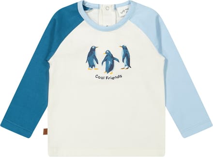 Frogs and Dogs - Shirt Raglan met Pinguïnprint - Multicolor - Maat 86 -