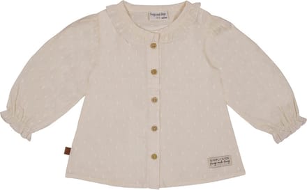 Frogs and Dogs - Geweven stippen blouse | Beige - Katoen - Maat 80
