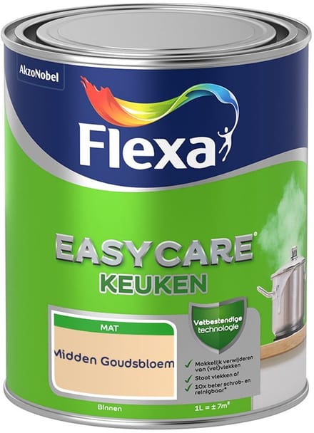 Flexa - Easycare Keuken - Midden Goudsbloem - Mengverf - 1 L