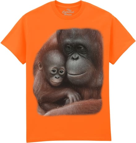 Orangoetan Snuggled - Orangutan The Coloured House T-shirt M
