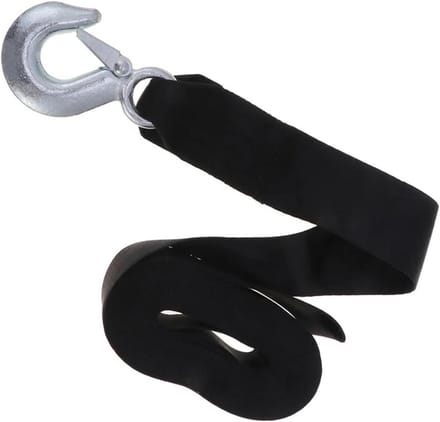 Sleepkabel - Sleepband Lier - Voertuigen Berging - Elastische Spanner - 2t-8m - Zwart