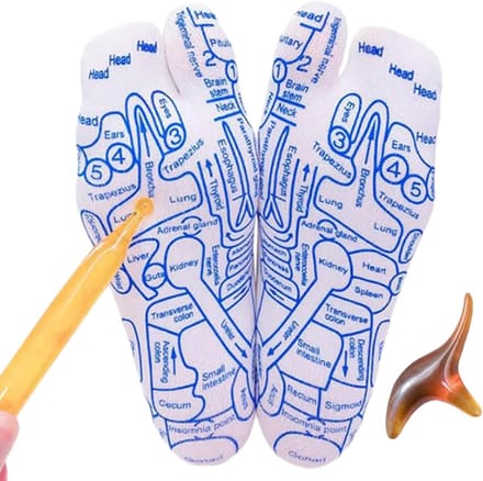 Voetmassage Set - Reflexologie Tools - Voet Ontspanning - Met Diagrammen - 16 x 14 x 4 cm