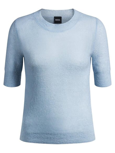 Trui ronde hals Fusionana Van BOSS blauw
