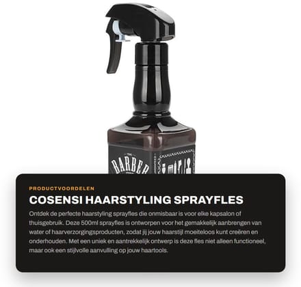 Dailygoods- Sprayfles 500ml - Duurzaam Plastic - Uniek Ontwerp - Spraytriggerkop - Kappers Tools - Water Sproeier - Sprayflesje