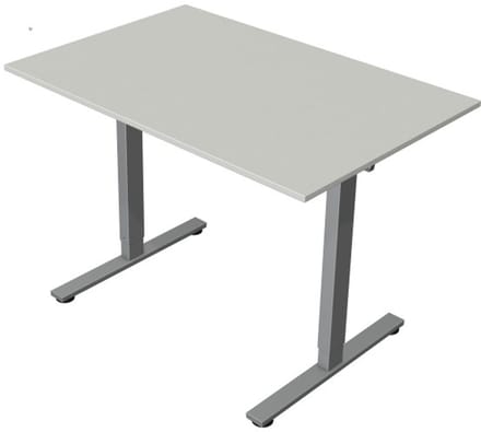 Zit-sta bureau Move New Base – Elektrisch bureau – 120 x 80 cm – Licht grijs