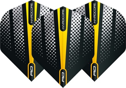 Red Dragon Hardcore Radical Yellow Flash - Dart Flights