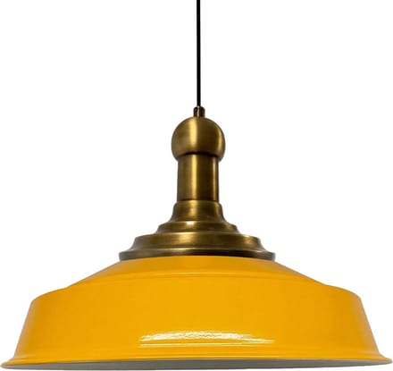 Bamyum Asletl Long-Knob Hanglamp Industrieel Vintage Ø40 cm, Geel Metaal Lamp