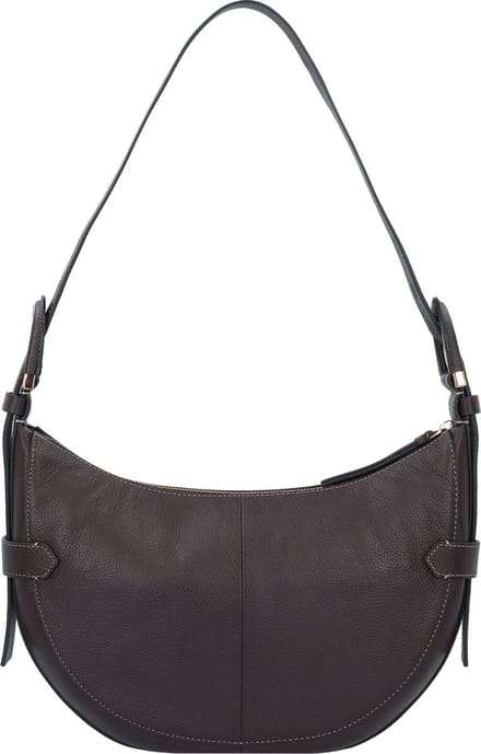 FOSSIL Leren Schoudertas Harwell Hobo Mink Donkerbruin
