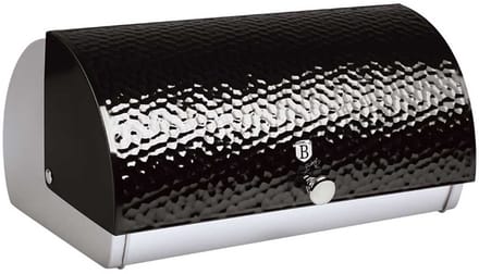 Berlinger Haus Primal Gloss - Stalen Broodtrommel - 38 cm - Zwart/Zilver - 3D Deksel