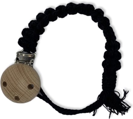 Macramé Speenkoord 'Square' - Zwart - Katoenkoord - Prijs per Stuk - Inclusief Verzendkosten