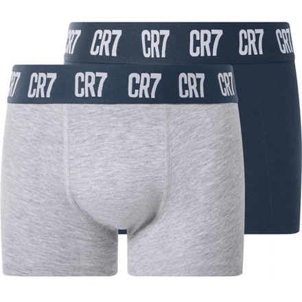 CR7 Set van 2 kinder boxers (Donkerblauw/grijs, 134/140)