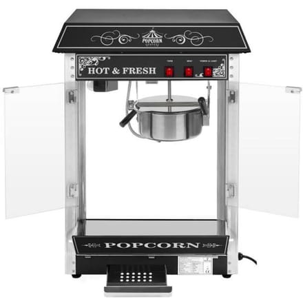 Royal Catering Popcornmachine - met zwart gekleurde dak 10010545